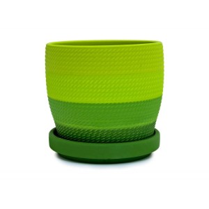 DONICZKA OSŁONKA CERAMICZNA DONICA NA KWIATY 17x15 PASY