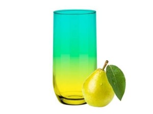 Szklanka wysoka 400ml Colorful żółty-turkus