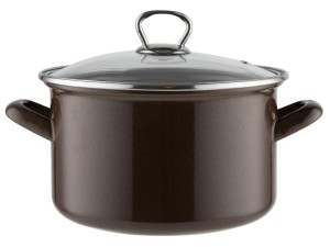 Garnek emaliowany Marigold Brązowy Emalia Pleszew 16 cm 2,0l