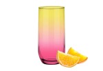 Szklanka wysoka 320ml Colorful róż-żółty