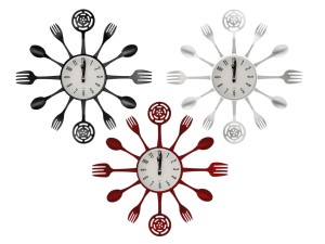 Zegar ścienny Cucina 25 cm srebrny kolor FLORENTYNA
