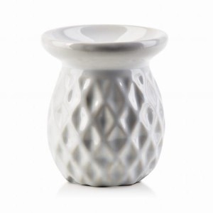 Biały kominek ceramiczny