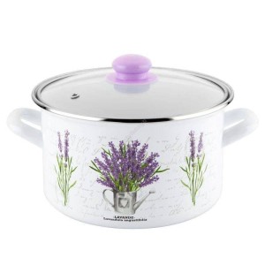 Garnek emaliowany Bukiet Emalia Pleszew 22 cm 5,3 l