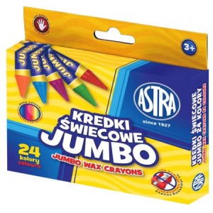 Astra Kredki świecowe Jumbo 24 kolorów