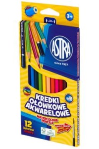 Astra Kredki ołówkowe akwarelowe 12 kolorów