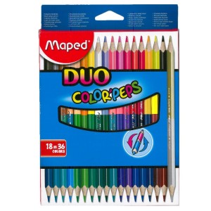 Kredki Colorpeps Duo dwustronne 18=36kolorów
