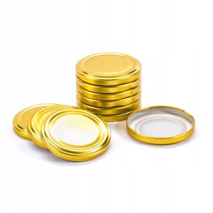 Zakrętki do słoików metalowe ODELO PRACTIC FOUR ZŁOTE 6,6 cm