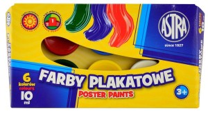 Farby plakatowe Astra 6 x 10 ml 6 kolorów