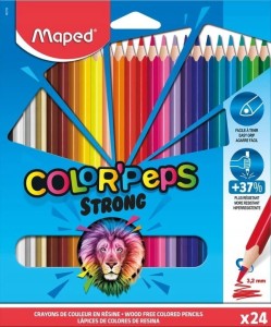 KREDKI SZKOLNE TRÓJKĄTNE 24 KOLORY MAPED COLORPEPS STRONG
