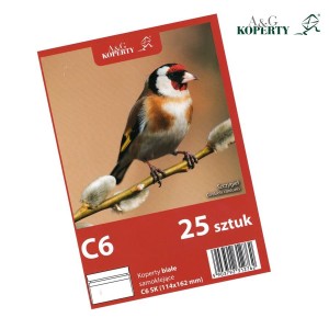 KOPERTA C6 SK - FOLIA 25szt op - BIAŁA