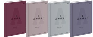 Zeszyt A5, 60 kartek w kratkę, Academy, mix kolorów