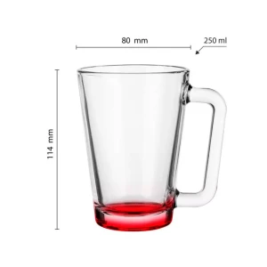 Kubek Laura 250 ml Dno Kolor Mix