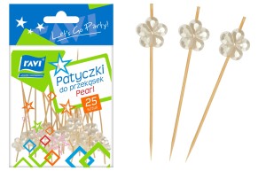 Patyczki do przekąsek Pearl 9 cm - 25 szt. RAVI