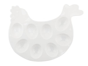 Talerz porcelanowy do jaj Florina Kurka 26,5 x 20,5 x 2 cm