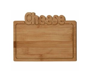 Deska kuchenna bambusowa rzeźbiona Cheese 25x15 cm