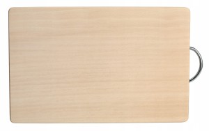 Deska drewniana prostokątna z metalowym uchwytem 29,5cm x 19,5cm  