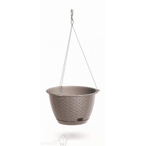 Doniczka Ratolla 22 cm wisząca mocca