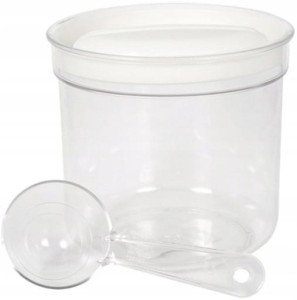 Pojemnik plastikowy na artykuły sypkie 1l z miarką
