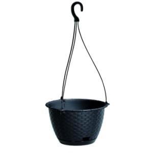 Donica wisząca Ratolla Antracyt 24 cm