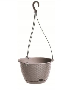 Donica Ratolla 24 cm wisząca mocca