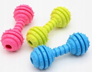 Zabawka dla psa kość gryzak z dzwoneczkiem 12 cm