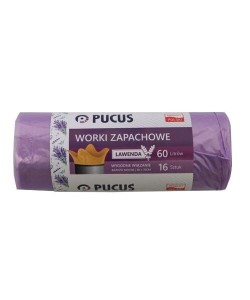 Worek zapachowy na śmieci  Lawenda 60 l 16 szt. Pucuś
