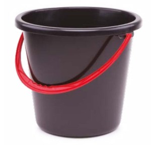 Wiadro plastikowe gospodarcze czarne 16 L 