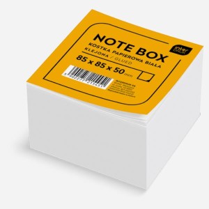 Kostka papierowa 85x85x50mm biała klejona