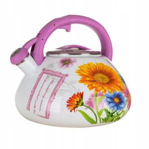 Czajnik emaliowany z gwizdkiem FLOWERS 3 l