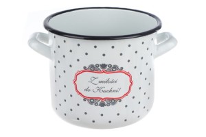 Garnek Emaliowany biały 18 cm 3,8 l