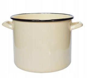 Garnek emaliowany 16 cm 2,5 l krem