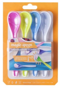 Komplet 4 łyżeczek Magic Spoon zmieniające kolor