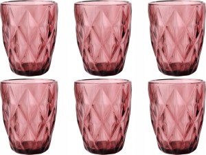 Komplet Szklanek Szklanki 250ml ELISE PINK - 6 szt