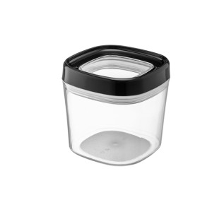 Pojemnik spożywczy transparentny czarny 600ml AMOS