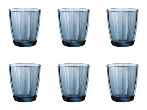 Zestaw 6ciu szklanek niebieskich 300 ml Pulsar