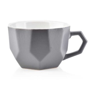 Kubek porcelanowy Sally Geo Grey 450 ml