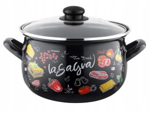 Garnek emaliowany Lasagna Emalia Pleszew 22 cm 5,3 l