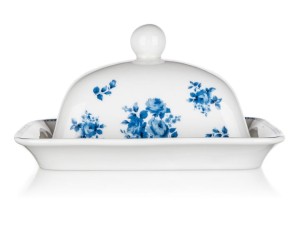 Maselniczka Banquet BLUE FLOWER ceramika biały, odcienie niebieskiego