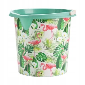 Wiadro plastikowe 10l L Vario Art Flamingo 