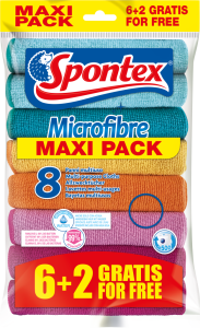 Zestaw ściereczek z mikrofibry Microfibre Maxi Pack 6+2 szt. Gratis
