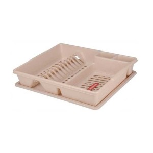  Ociekacz na naczynia z tacką beżowa Curver 45x38x8,8 cm