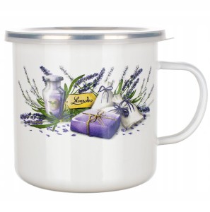 Kubek Banquet LAVENDER metal 700 ml