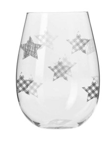 Szklanki Star 500 ml 6 sztuk Krosno srebrne gwiazdki