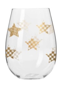 Szklanki Star 500 ml 6 sztuk Krosno złote gwiazdki