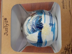 Bombka Pejzaż zimowy 12 cm 