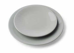 Talerz płytki szary 25cm