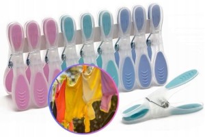 Klamerki plastik wielokolorowy 10 szt.