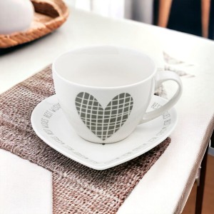 Filiżanka ze spodkiem Hearts Florina 460 ml