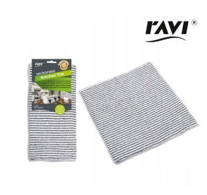 Ścierka mikrofibra (mikrofaza) Ravi w opakowaniu 1 szt. szary