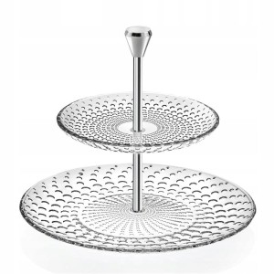 Patera 2-poziomowa kryształowa 26cm Galassia